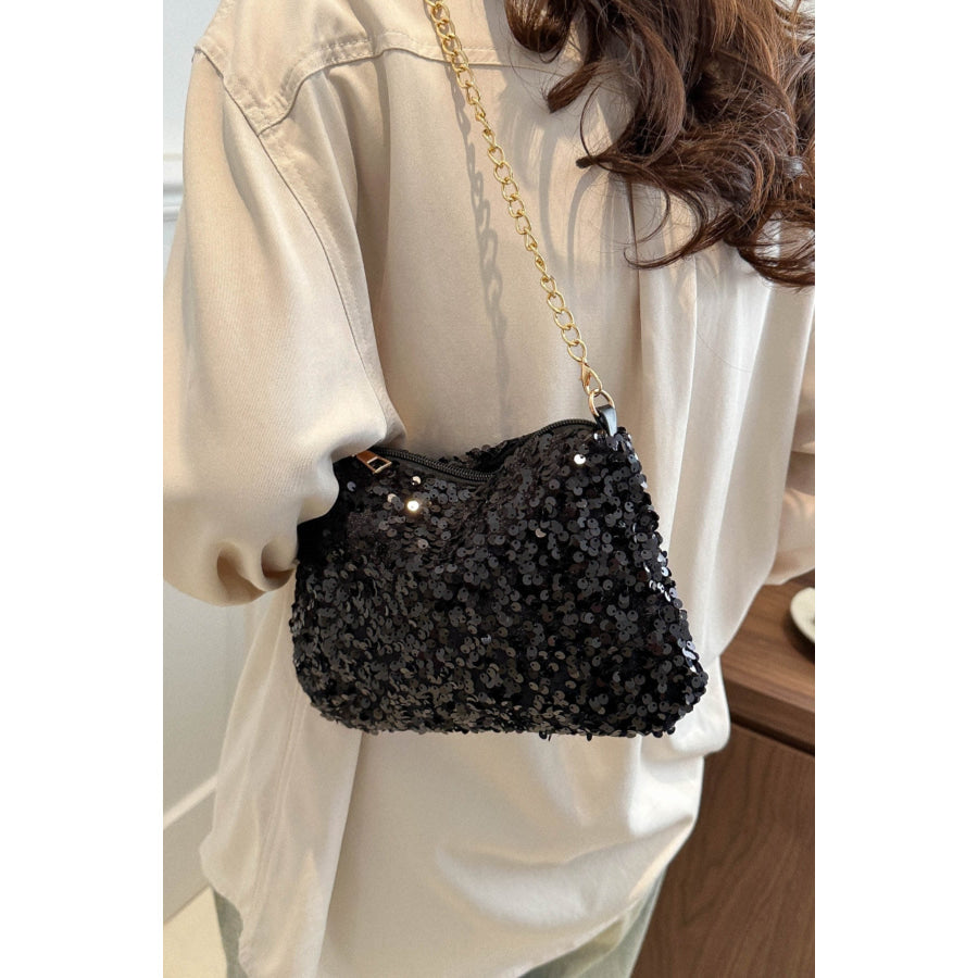 Sequin Removable Strap Shoulder Bag Apparel and Accessories