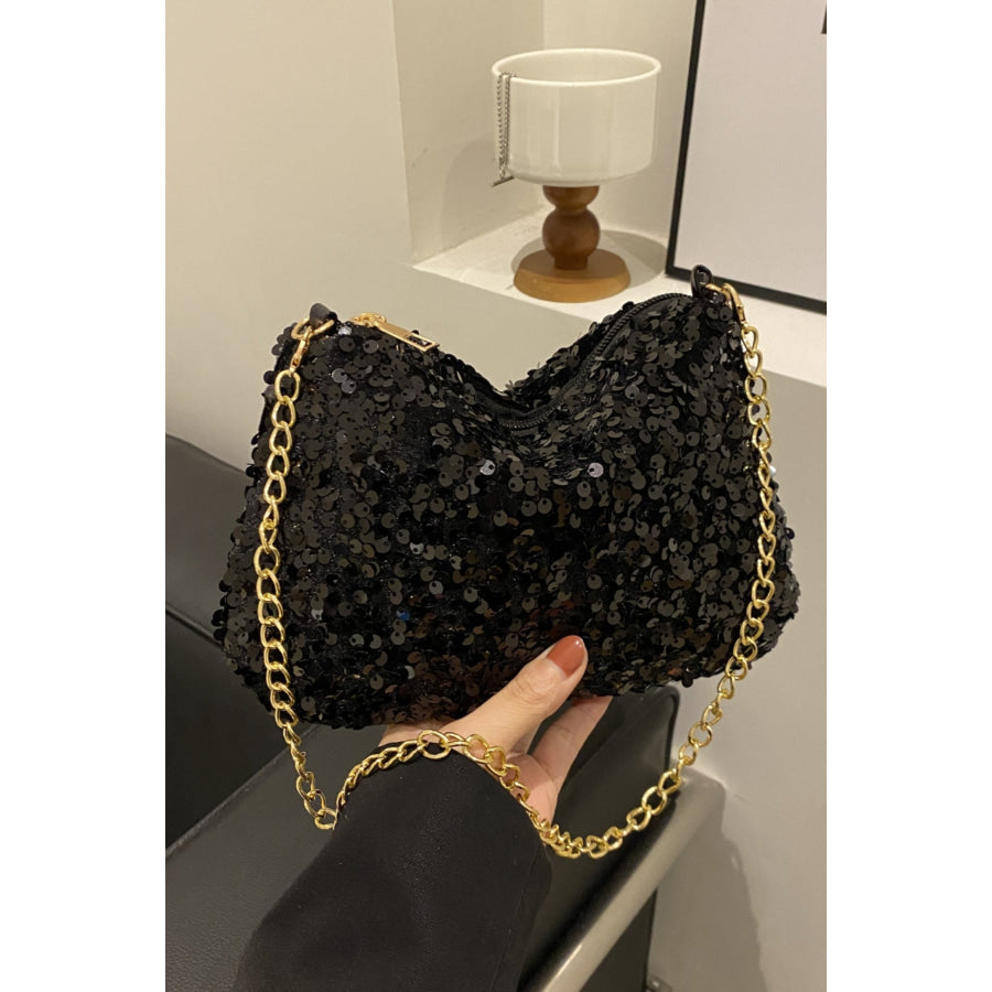 Sequin Removable Strap Shoulder Bag Apparel and Accessories