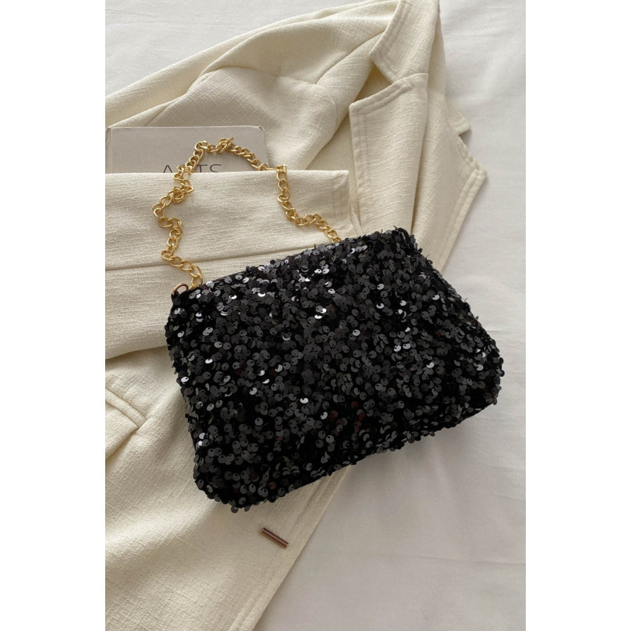 Sequin Removable Strap Shoulder Bag Apparel and Accessories