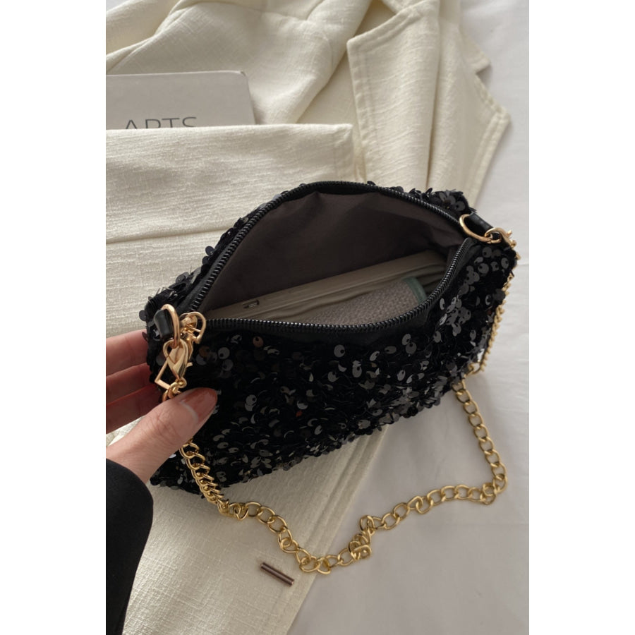 Sequin Removable Strap Shoulder Bag Apparel and Accessories