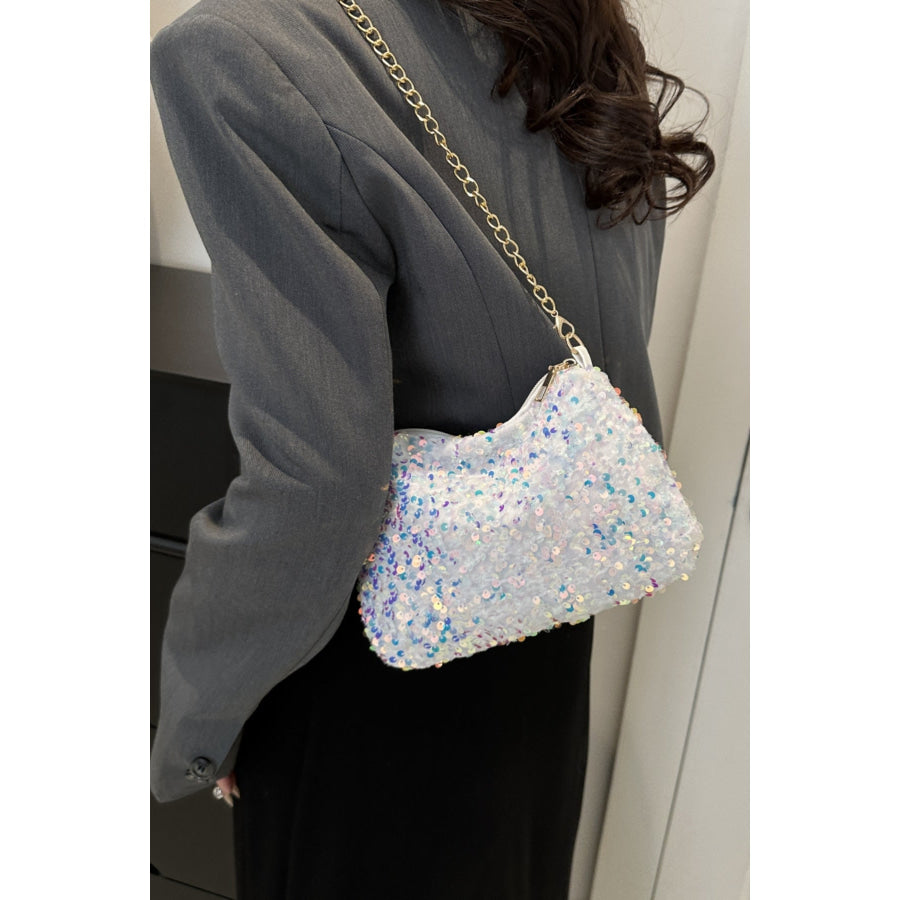 Sequin Removable Strap Shoulder Bag Apparel and Accessories