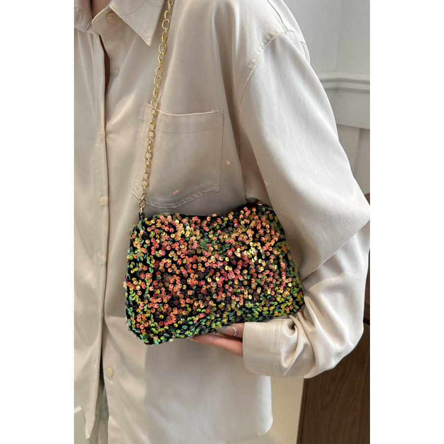 Sequin Removable Strap Shoulder Bag Apparel and Accessories