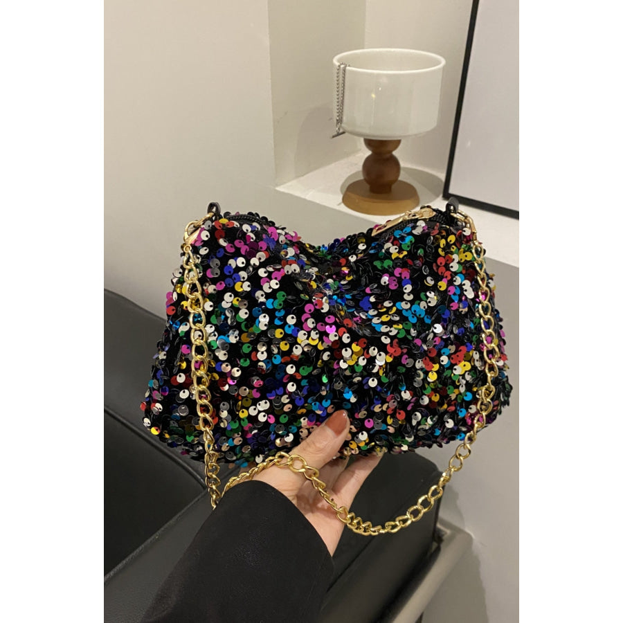 Sequin Removable Strap Shoulder Bag Apparel and Accessories