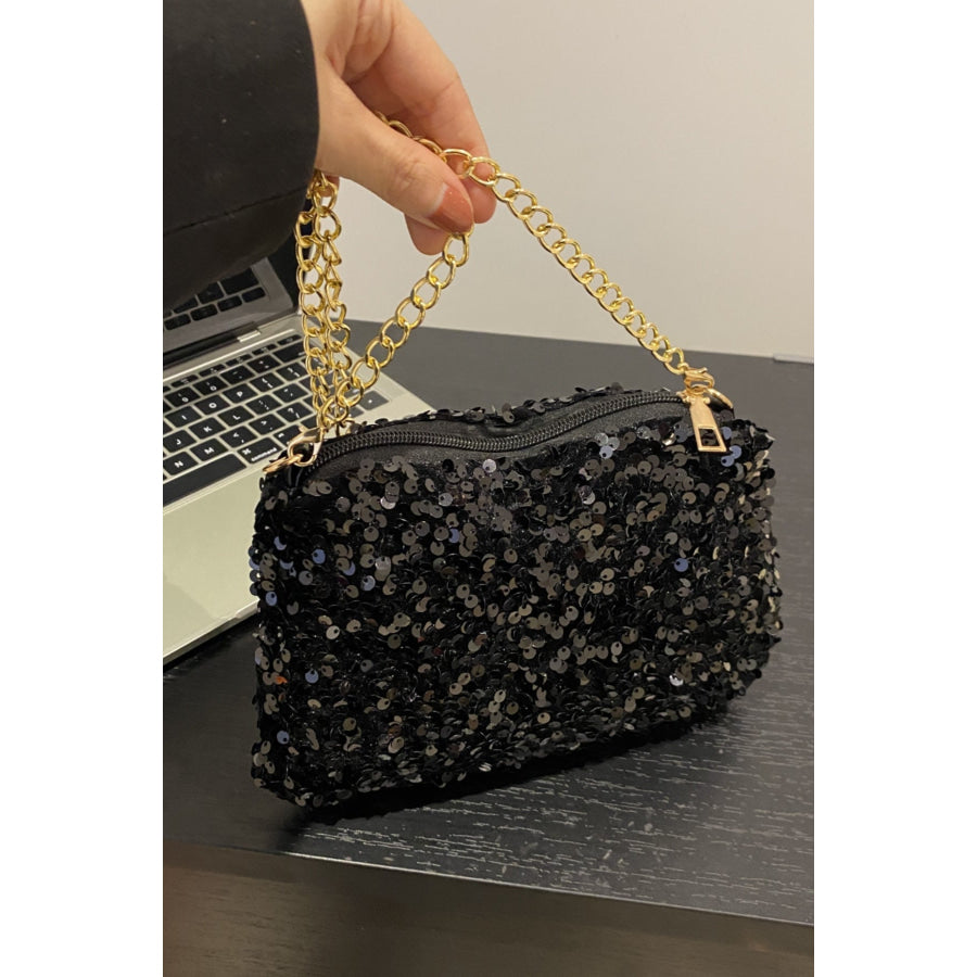 Sequin Removable Strap Shoulder Bag Apparel and Accessories