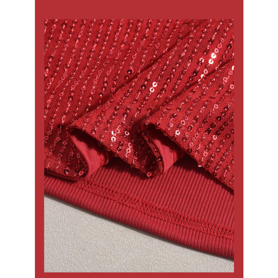 Sequin Round Neck Tank Apparel and Accessories