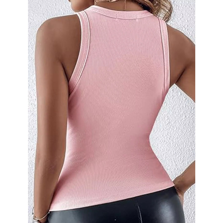 Sequin Round Neck Tank Apparel and Accessories