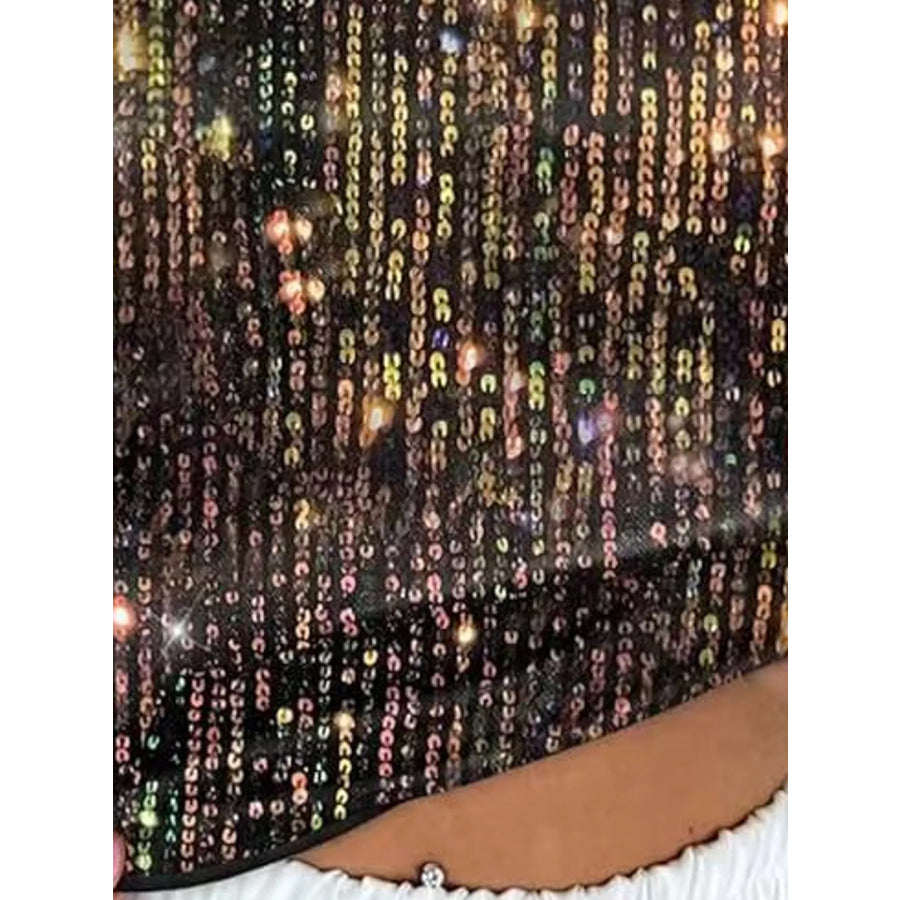 Sequin Round Neck Tank Apparel and Accessories