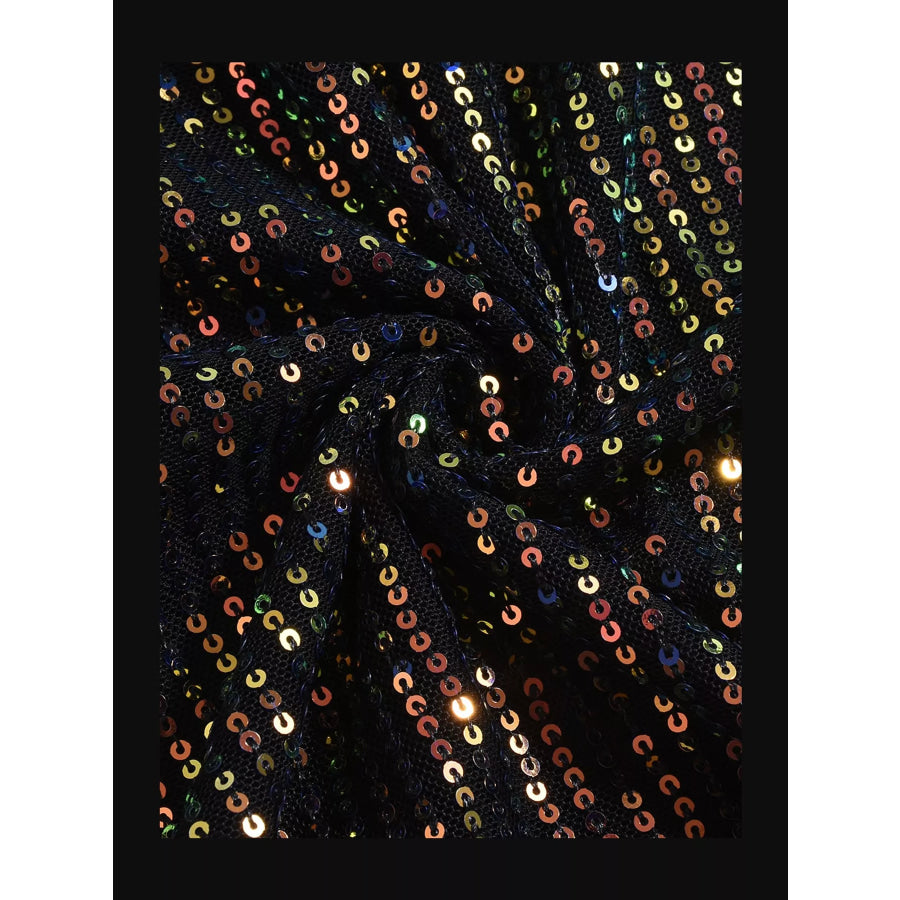 Sequin Round Neck Tank Apparel and Accessories