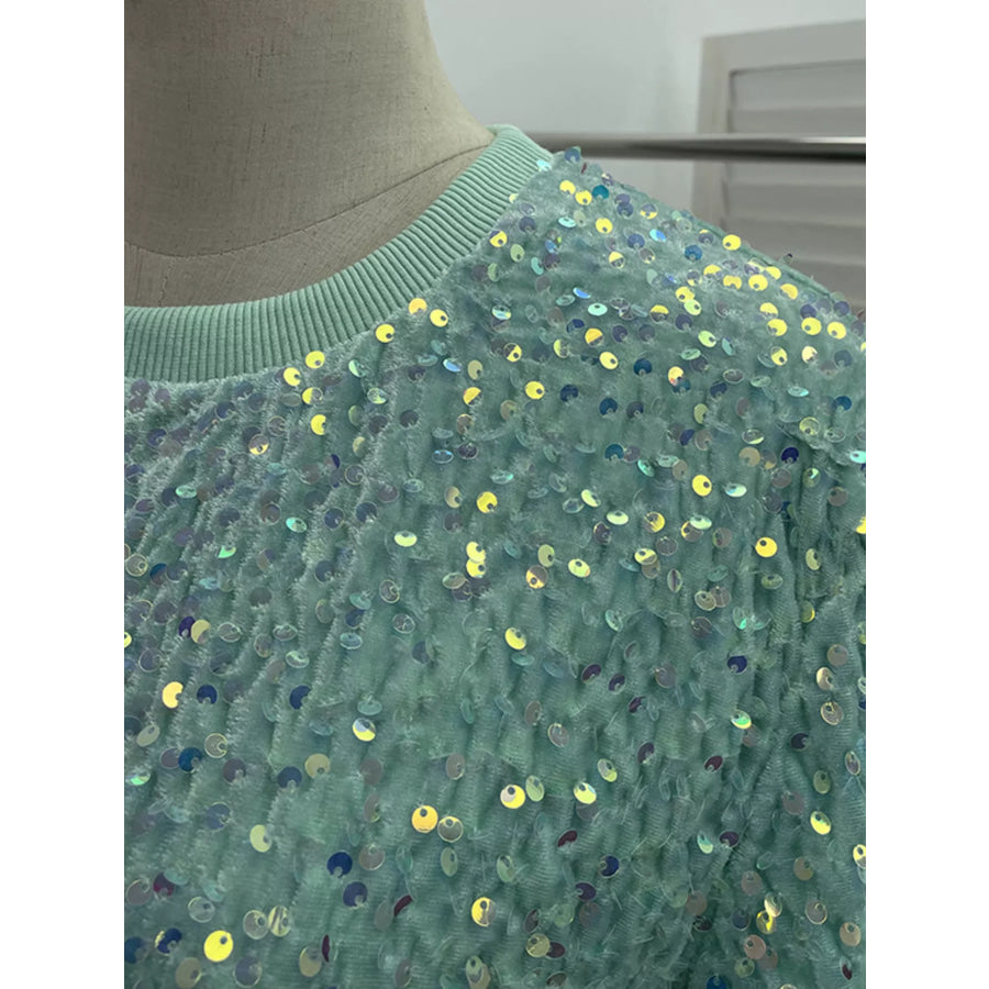 Sequin Short Sleeve T-Shirt Apparel and Accessories