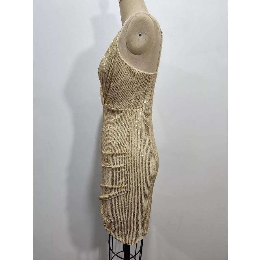 Sequin V-Neck Bodycon Mini Dress Apparel and Accessories