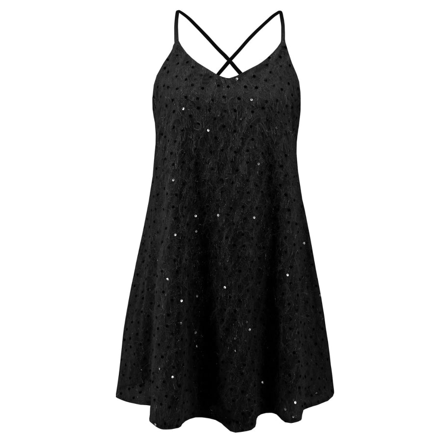 Sequin V-Neck Mini Cami Dress Apparel and Accessories