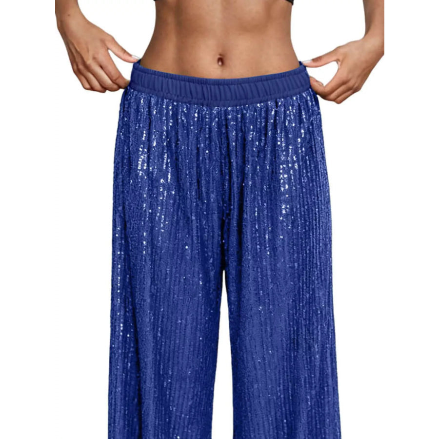 Sequin Wide-Leg Pants Apparel and Accessories