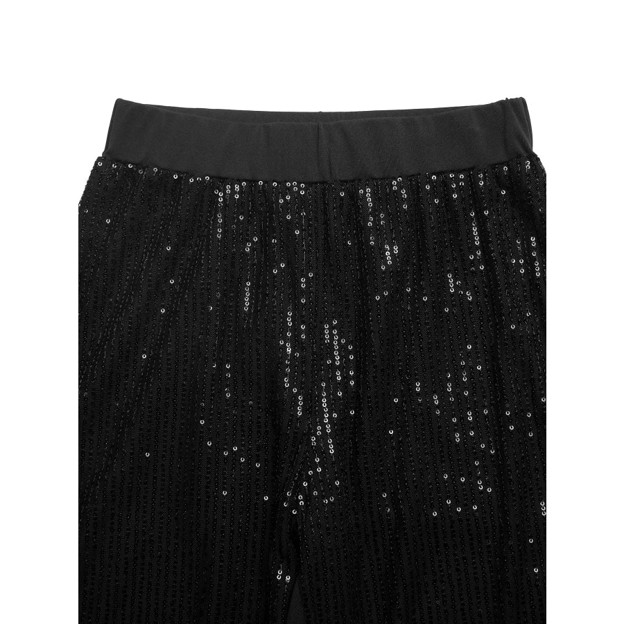Sequin Wide Leg Pants Apparel and Accessories