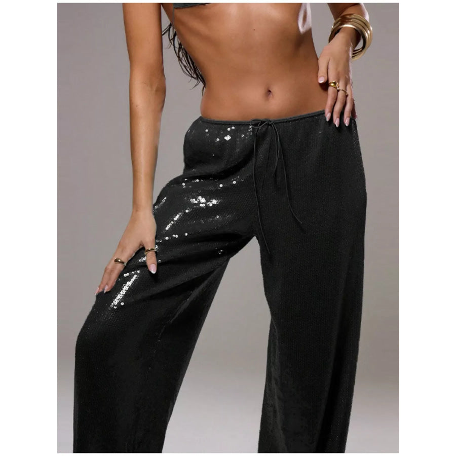 Sequin Wide Leg Pants Apparel and Accessories