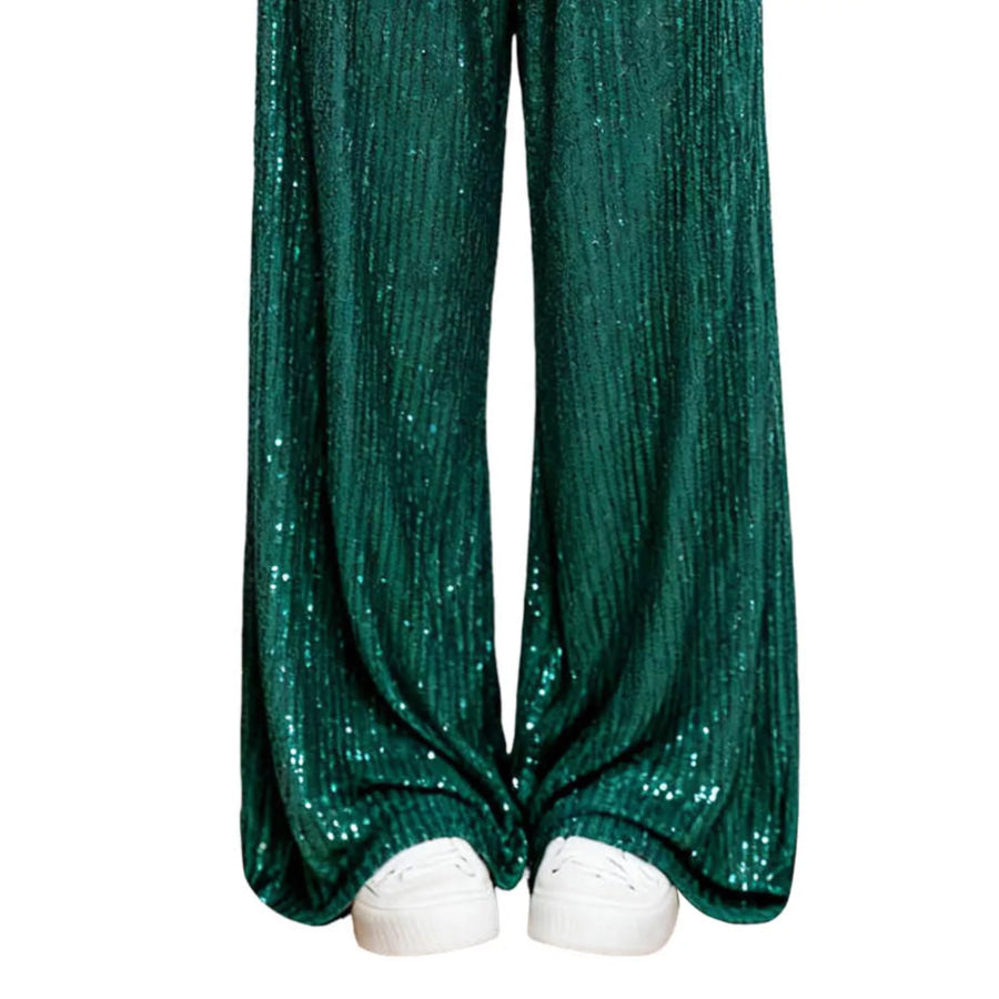 Sequin Wide-Leg Pants Apparel and Accessories