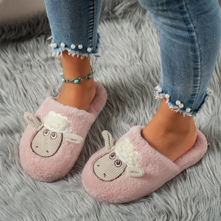 Sheep Round Toe Slippers Dusty Pink / 36(US5) Apparel and Accessories