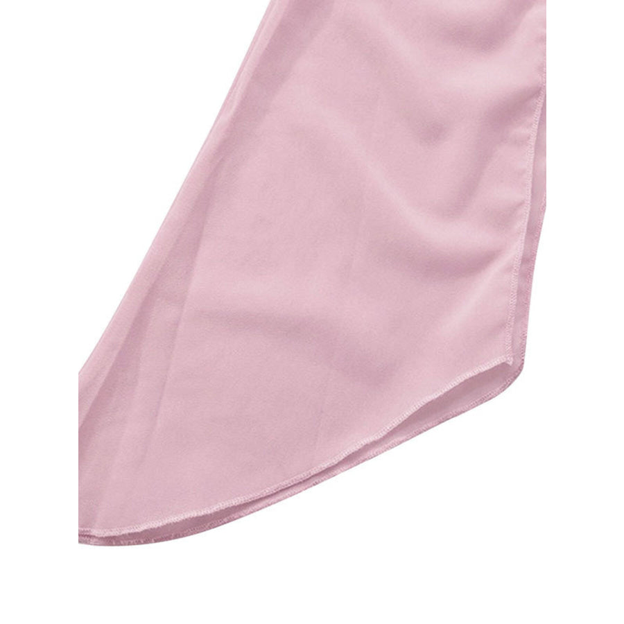 Sheer Chiffon Plunge Mini Dress Apparel and Accessories