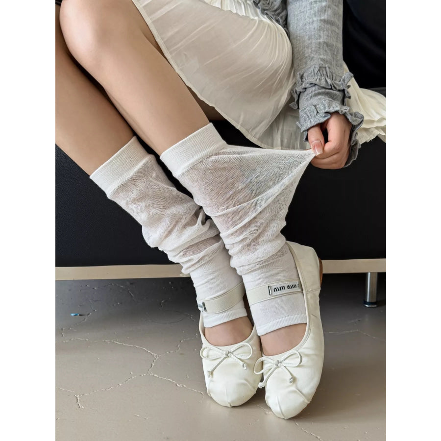 Sheer Leg Warmer Style Socks Apparel and Accessories