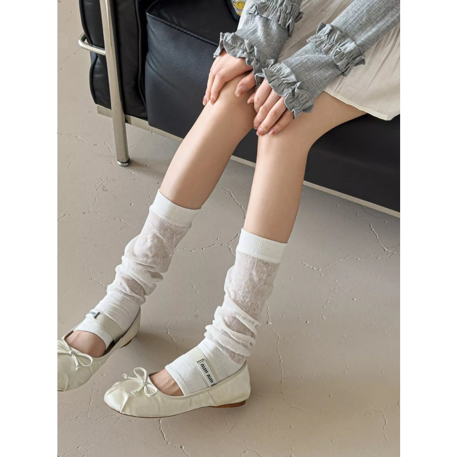 Sheer Leg Warmer Style Socks Apparel and Accessories