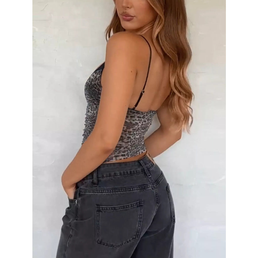 Sheer Leopard Print Cami Apparel and Accessories