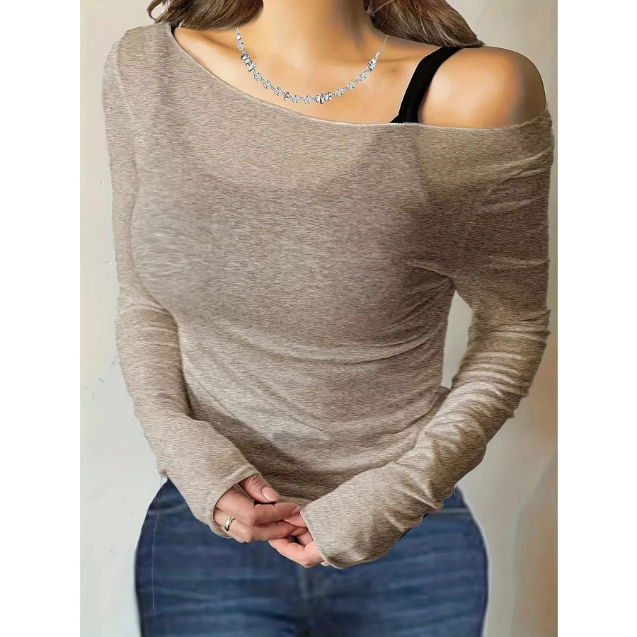 Sheer Mesh Long Sleeve T-Shirt Apparel and Accessories