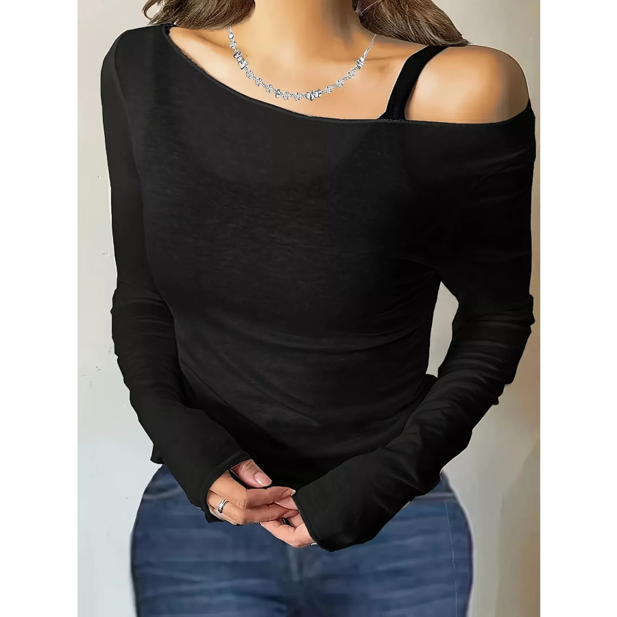 Sheer Mesh Long Sleeve T-Shirt Apparel and Accessories