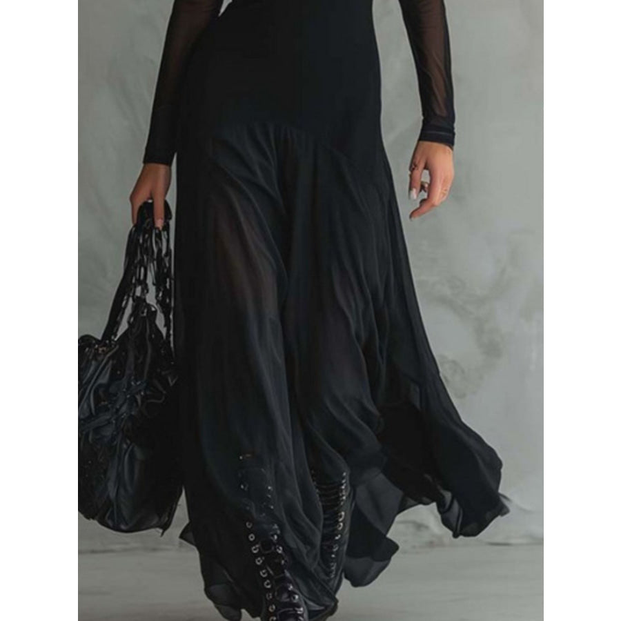 Sheer Mesh Maxi Dress Two-Piece Set Apparel and Accessories