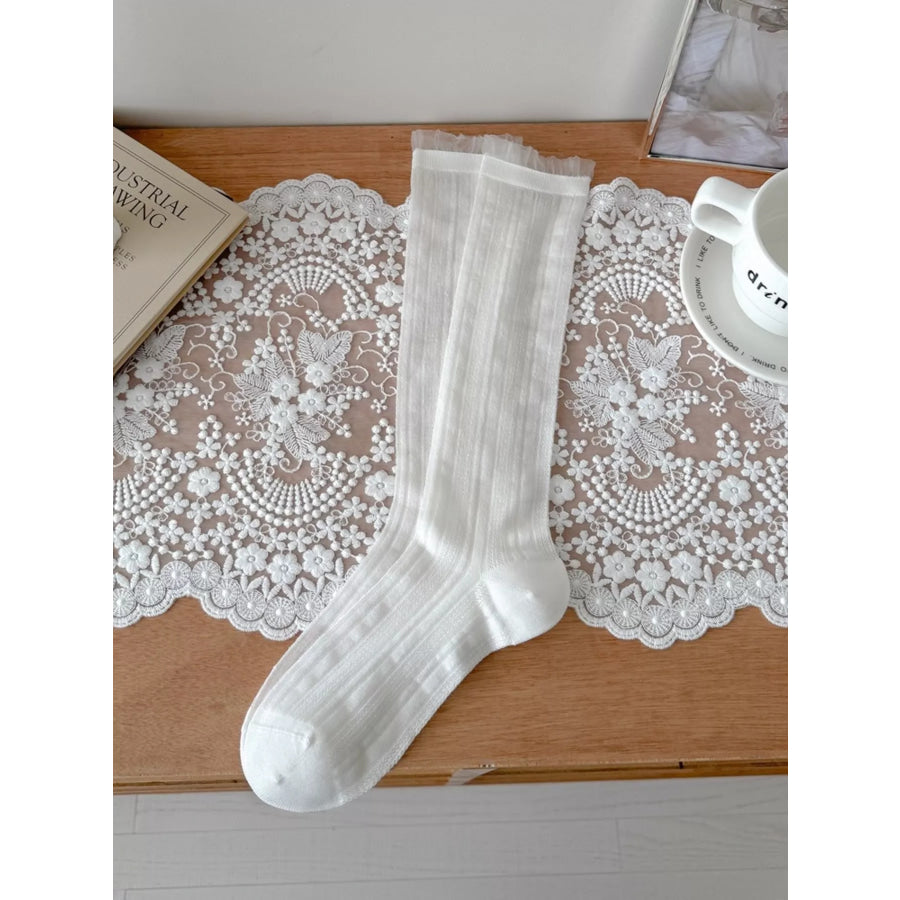 Sheer Mid-Calf Socks Apparel and Accessories