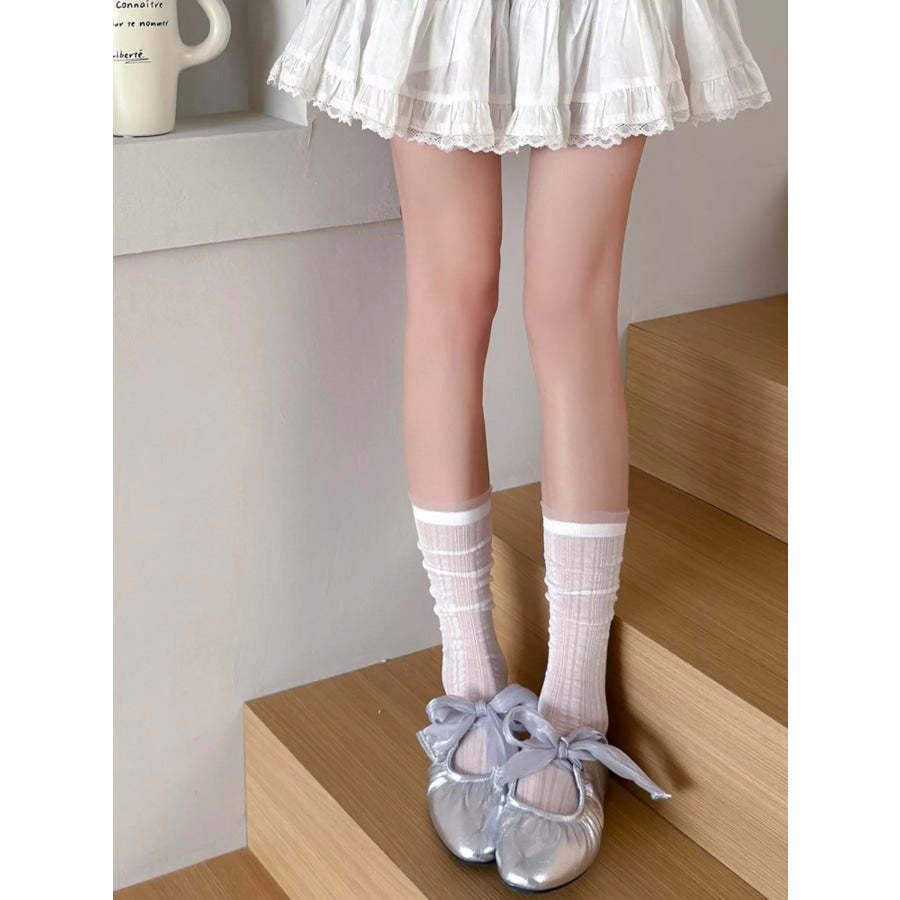 Sheer Mid-Calf Socks Apparel and Accessories