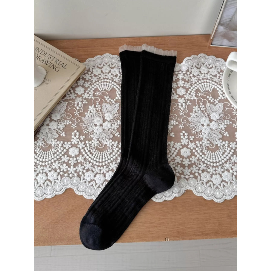 Sheer Mid-Calf Socks Apparel and Accessories