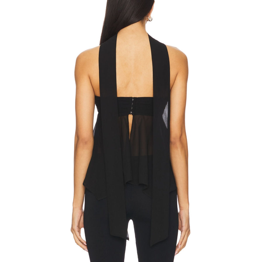 Sheer Tube Top with Scarf Apparel and Accessories