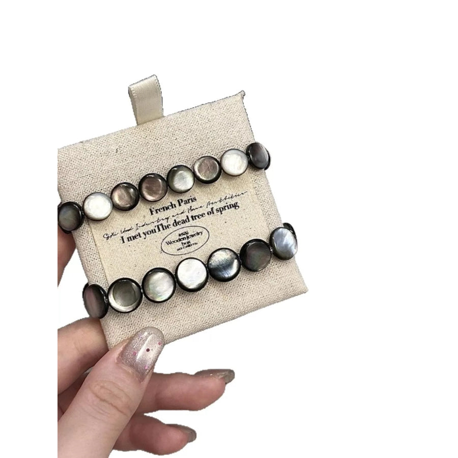 Shell Elastic Bracelet Black / One Size Apparel and Accessories