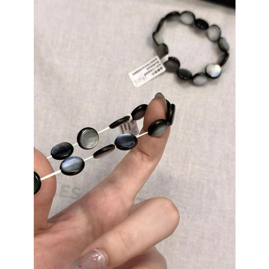 Shell Elastic Bracelet Black / One Size Apparel and Accessories