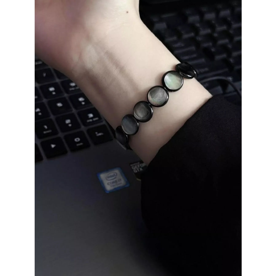 Shell Elastic Bracelet Black / One Size Apparel and Accessories