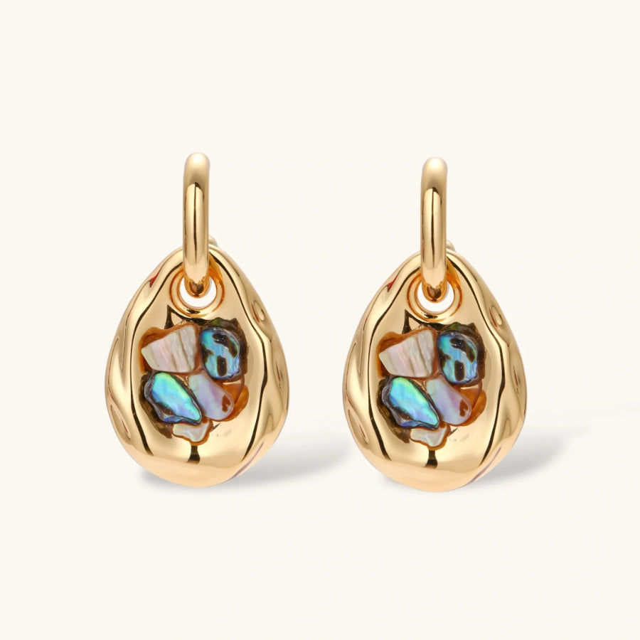 Shell Mosaic Convertible Hoops by Sandee Rain Boutique Earrings