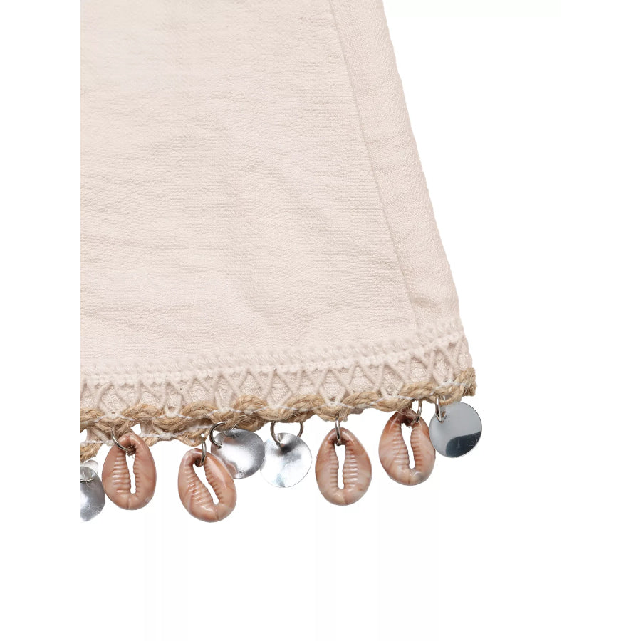 Shell Trim Elastic Waist Shorts Apparel and Accessories
