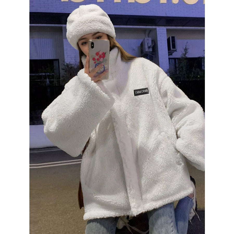 Sherpa Fleece Zip Up Outerwear Apparel and Accessories