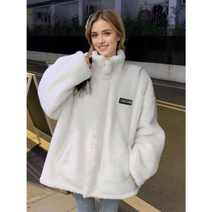 Sherpa Fleece Zip Up Outerwear Apparel and Accessories
