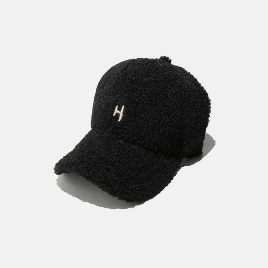 Sherpa Letter H Embroidered Cap Black / One Size Apparel and Accessories