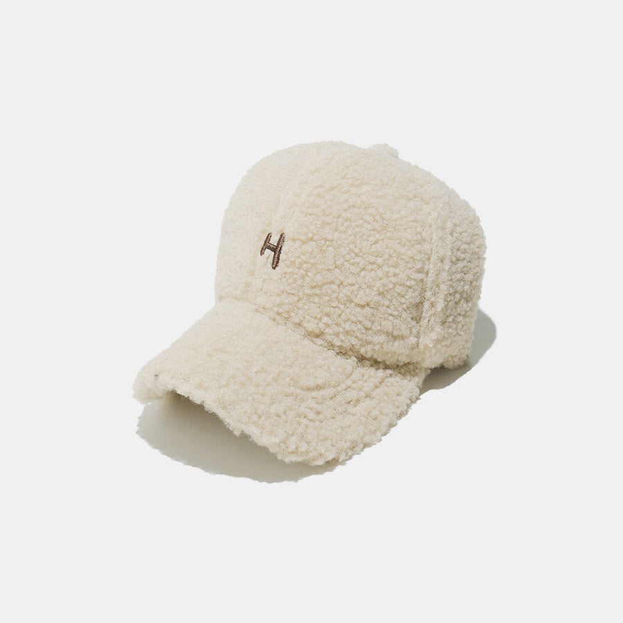 Sherpa Letter H Embroidered Cap Ivory / One Size Apparel and Accessories