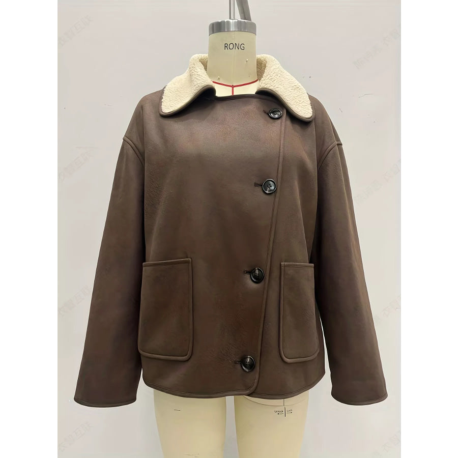 Sherpa Lined Button Down Outerwear Apparel and Accessories