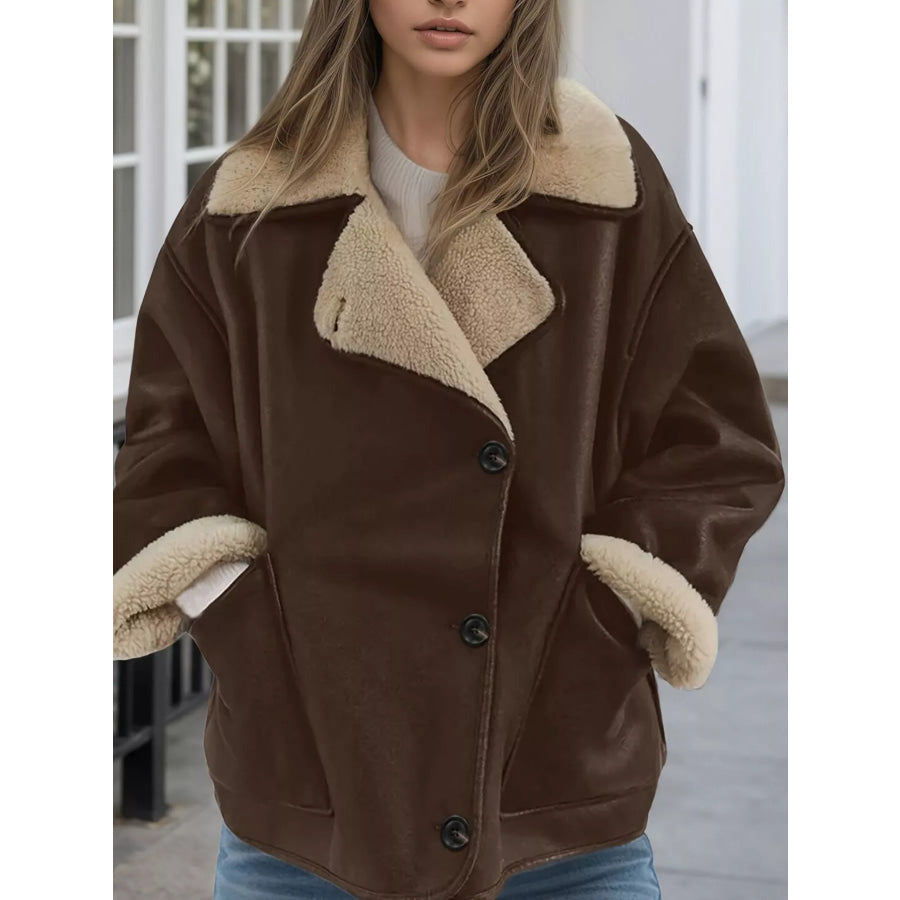 Sherpa Lined Button Down Outerwear Apparel and Accessories