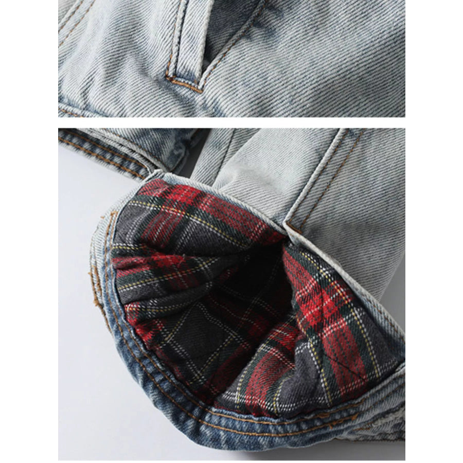Sherpa-Lined Denim Jacket Apparel and Accessories