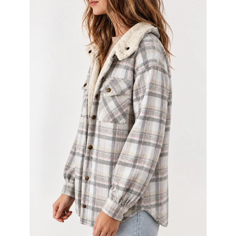 Sherpa-Lined Plaid Hooded Jacket Apparel and Accessories