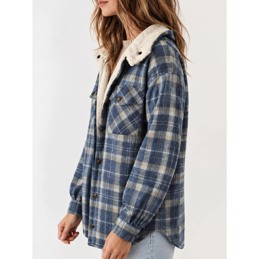 Sherpa-Lined Plaid Hooded Jacket Apparel and Accessories
