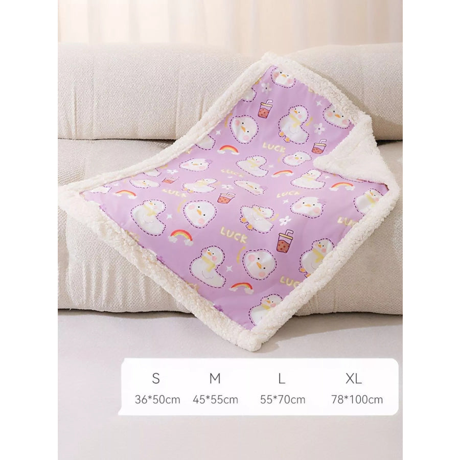 Sherpa Pet Blanket Purple Duck / S Apparel and Accessories