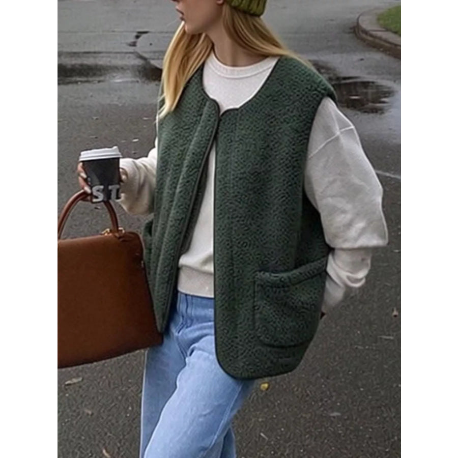 Sherpa Sleeveless Vest Coat Apparel and Accessories