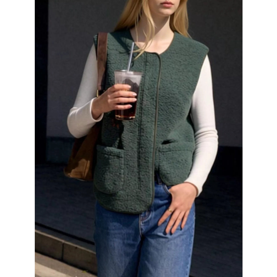 Sherpa Sleeveless Vest Coat Apparel and Accessories