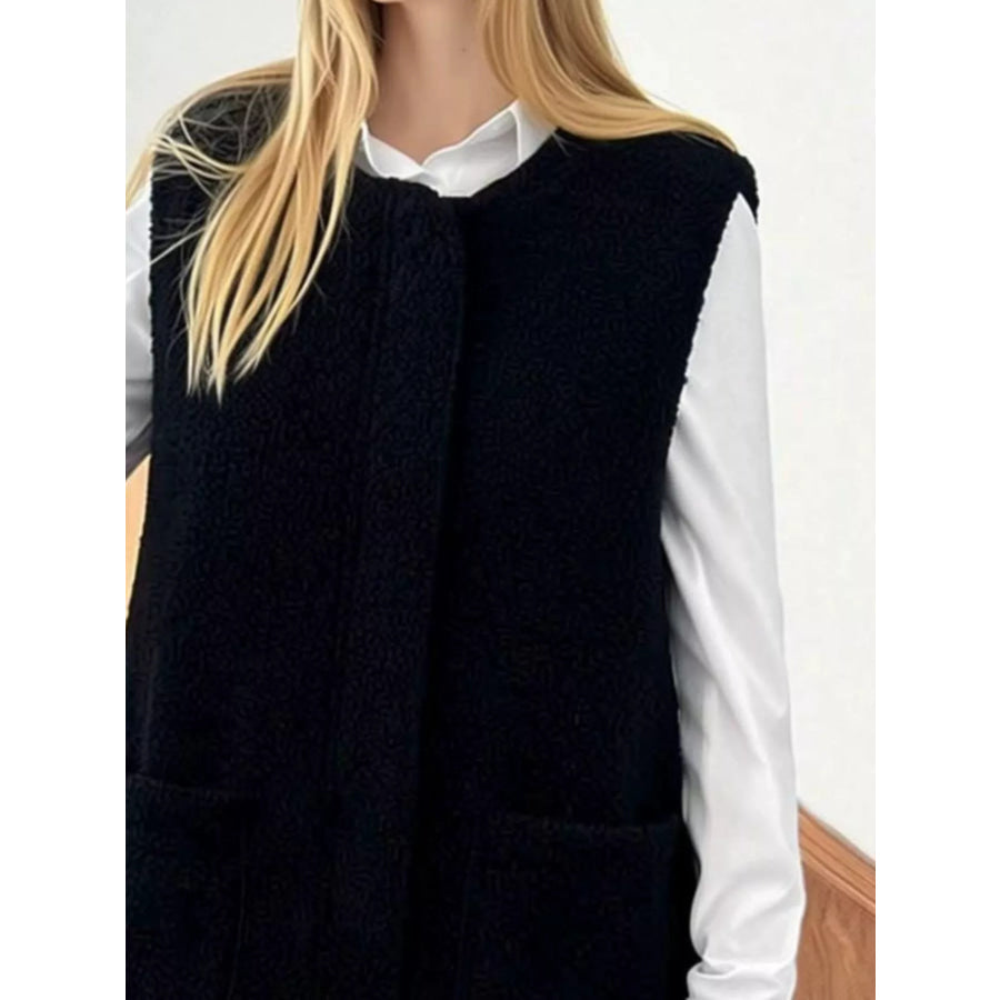 Sherpa Sleeveless Vest Coat Apparel and Accessories
