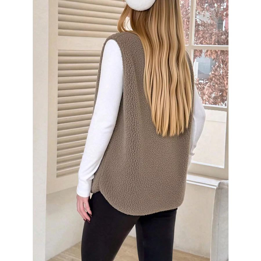 Sherpa Sleeveless Vest Coat Apparel and Accessories